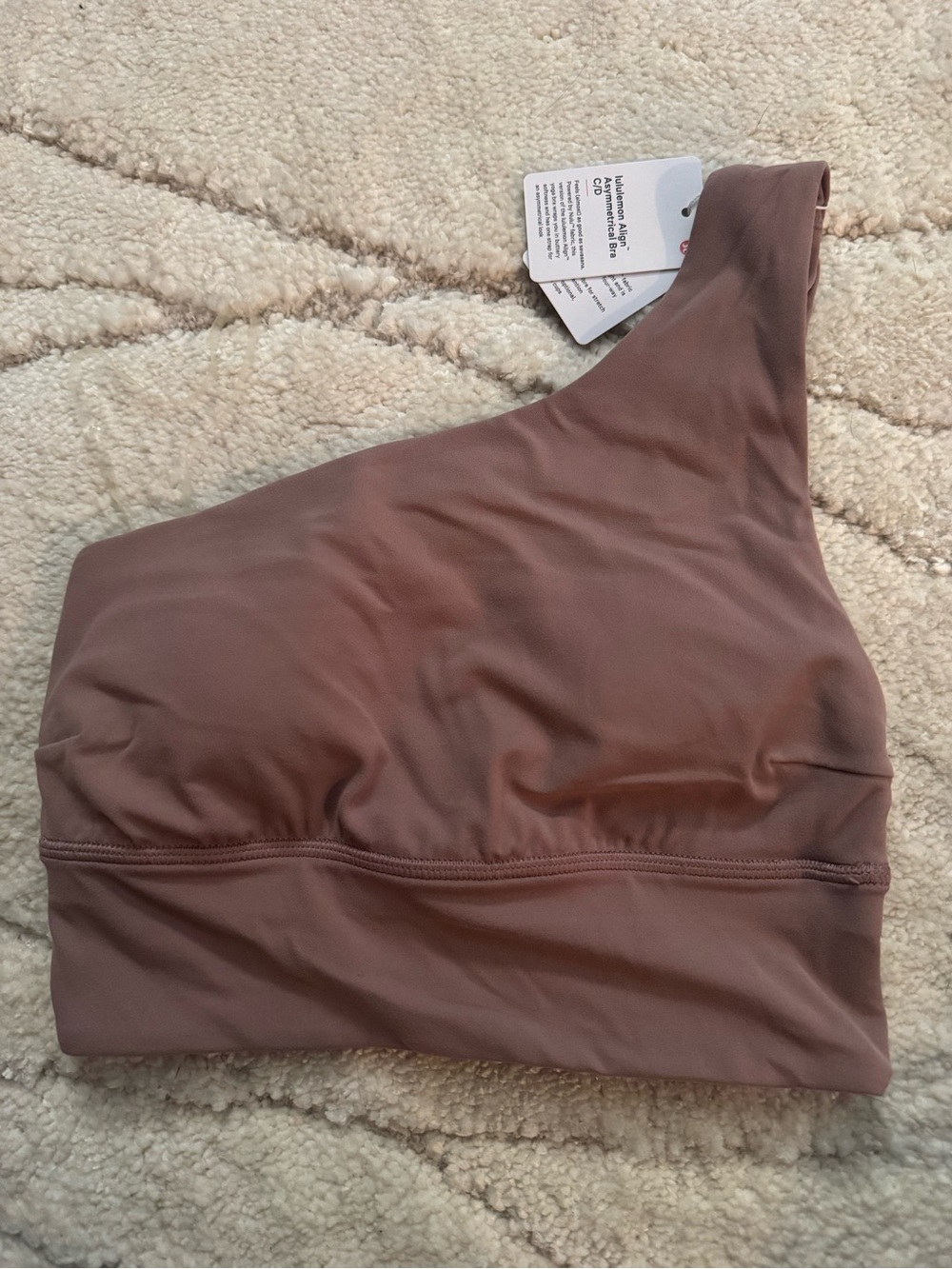 lululemon Align Asymmetrical Bra C/D Size 2 in Mauve